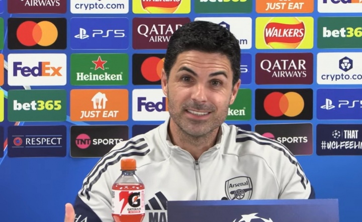 阿尔特塔直面争冠压力 称挑战历史需付出代价